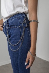 Picture of Denim pants with chain