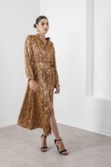 Picture of Maxi animal print shirt dress