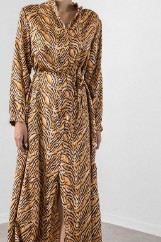 Εικόνα της Φόρεμα semizie maxi animal print