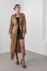 Picture of Maxi animal print shirt dress