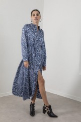 Picture of Maxi animal print shirt dress