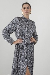 Picture of Maxi animal print shirt dress