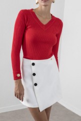 Picture of Ribbed V neckline sweater