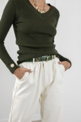 Picture of Ribbed V neckline sweater