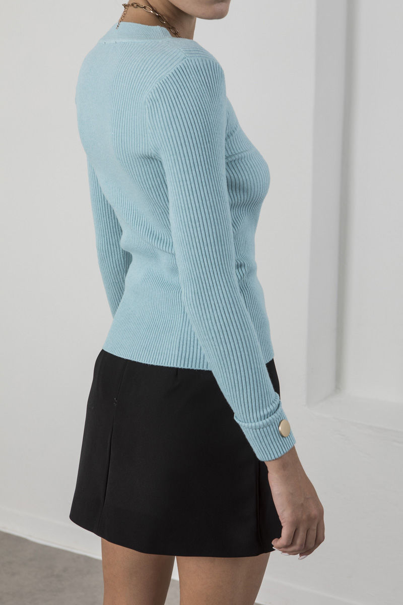 Picture of Ribbed V neckline sweater