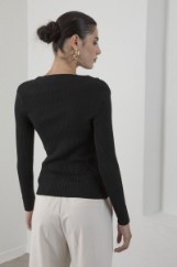 Picture of Ribbed V neckline sweater