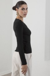 Picture of Ribbed V neckline sweater