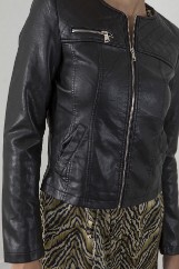 Picture of Faux leather jacket with pockets