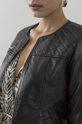 Picture of Faux leather jacket with pockets
