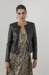 Picture of Faux leather jacket with pockets