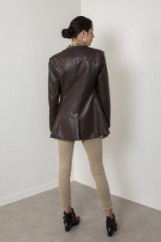 Picture of Tailored faux leather blazer