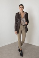 Picture of Tailored faux leather blazer