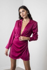 Picture of Wrap satin dress