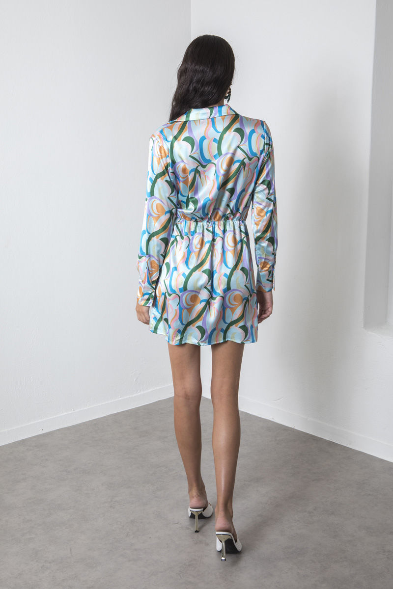 Picture of Printed wrap dress