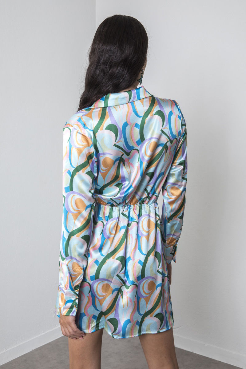 Picture of Printed wrap dress