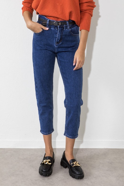 Εικόνα της Denim highwaist με λάστιχο