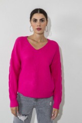 Picture of Knitted blouse V neckline