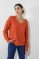 Picture of Knitted blouse V neckline