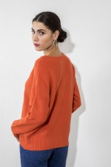 Picture of Knitted blouse V neckline