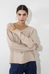 Picture of Knitted blouse V neckline