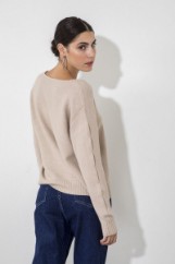 Picture of Knitted blouse V neckline