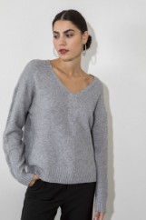 Picture of Knitted blouse V neckline