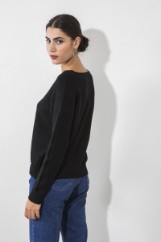 Picture of Knitted blouse V neckline