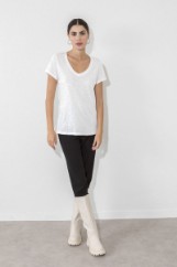 Εικόνα της ΜΠΛΟΥΖΑ "V"NECK-BASIC LINE- ΚΟΝΤΟ ΜΑΝΙΚΙ