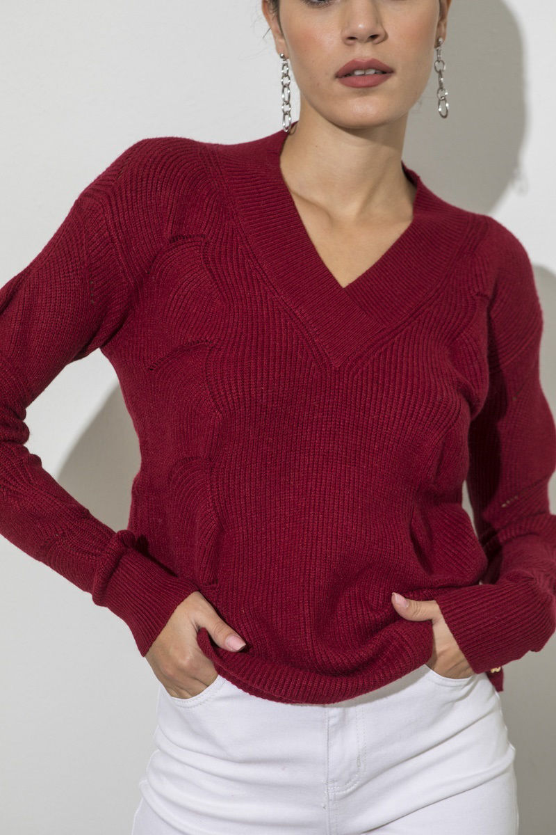 Picture of Ribbed knitted blouse