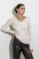 Picture of Ribbed V knitted blouse