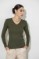 Picture of Ribbed V knitted blouse