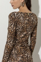 Picture of Padded animal print dress