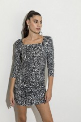 Picture of Padded animal print dress