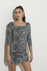 Picture of Padded animal print dress