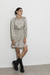 Picture of Satin animal print dress