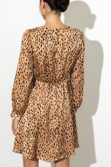 Picture of Satin animal print dress