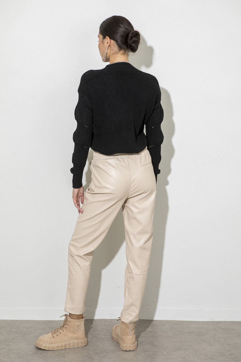 Picture of Leather straight pants