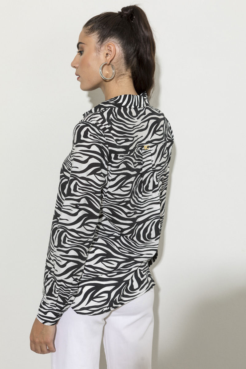 Picture of Animal zebra pattern shirt
