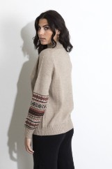 Εικόνα της Πλεκτό με σχέδια στα μανίκια