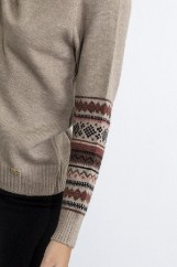 Εικόνα της Πλεκτό με σχέδια στα μανίκια