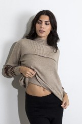 Εικόνα της Πλεκτό με σχέδια στα μανίκια