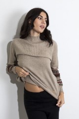 Εικόνα της Πλεκτό με σχέδια στα μανίκια