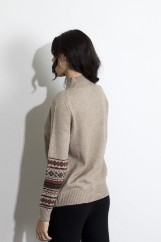 Εικόνα της Πλεκτό με σχέδια στα μανίκια