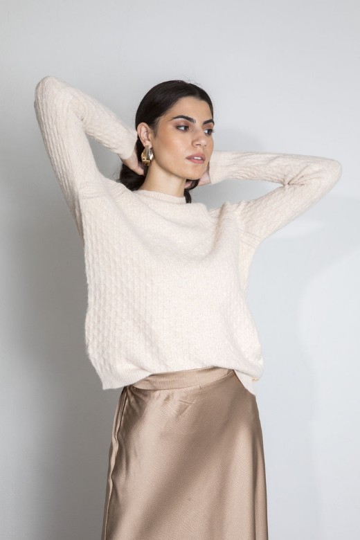 Picture of Fluffy oversized knitted blouse