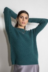 Picture of Fluffy oversized knitted blouse