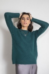 Picture of Fluffy oversized knitted blouse