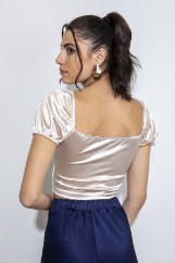 Picture of Satin crop top with zipper