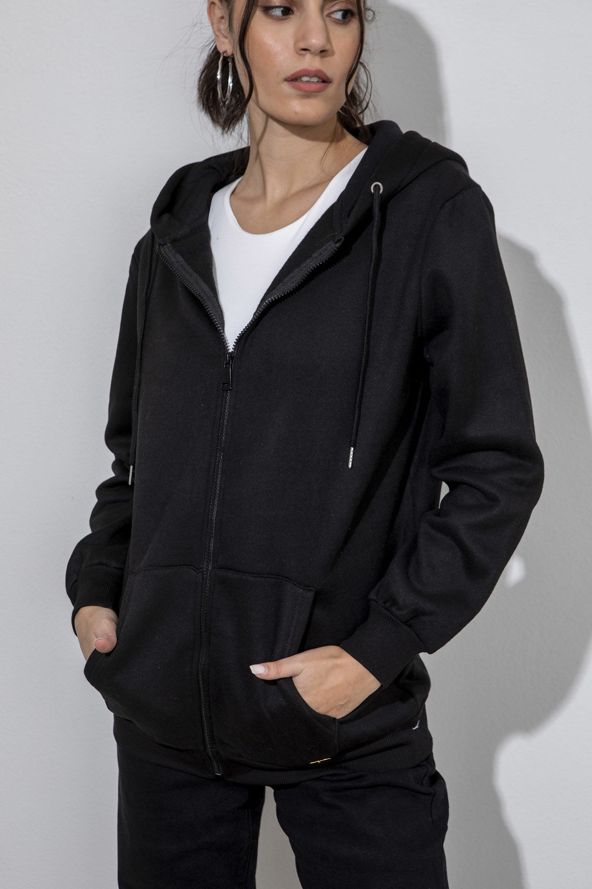 Picture of Oversized zipped hoodie