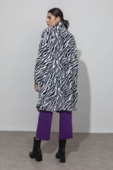 Picture of Oversized zebra fluffy coat