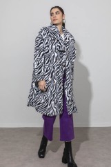 Picture of Oversized zebra fluffy coat